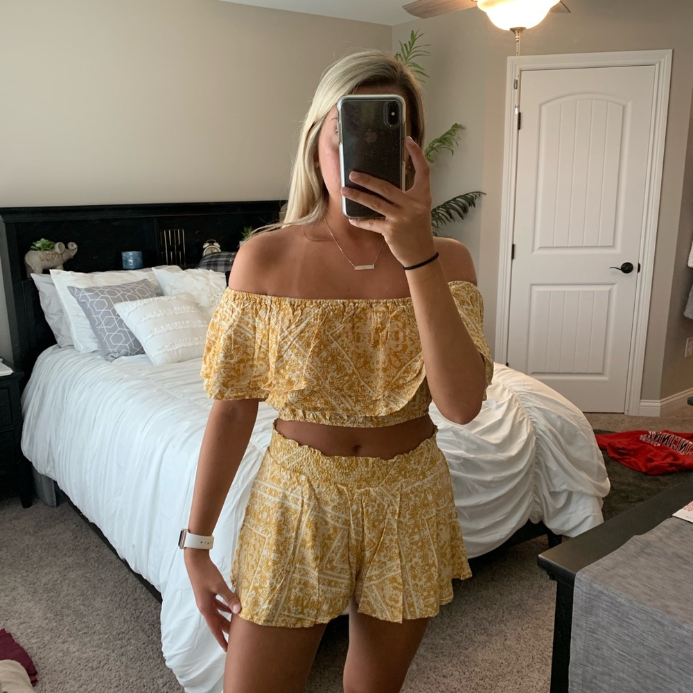 yellow 2 piece set